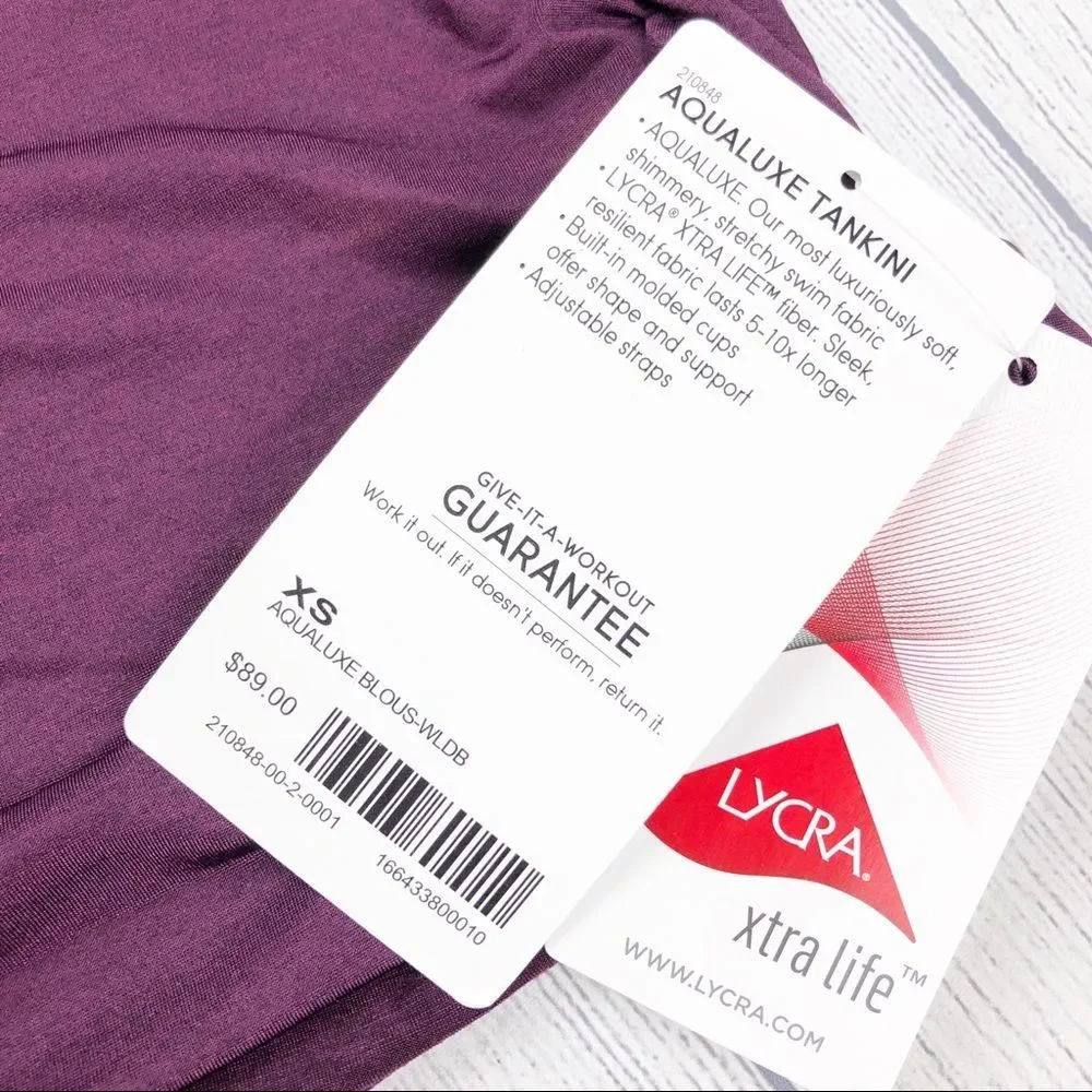 Athleta Amethyst‎ Aqualuxe Tankini XS